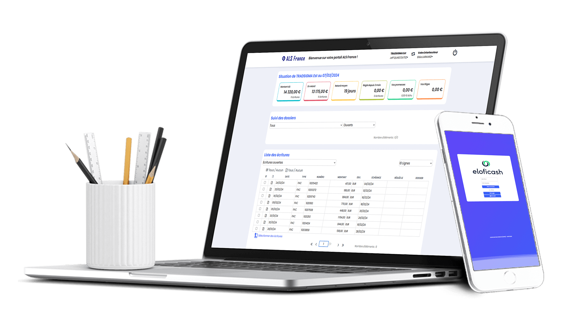 Eloficash Portail Client | Logiciel de recouvrement